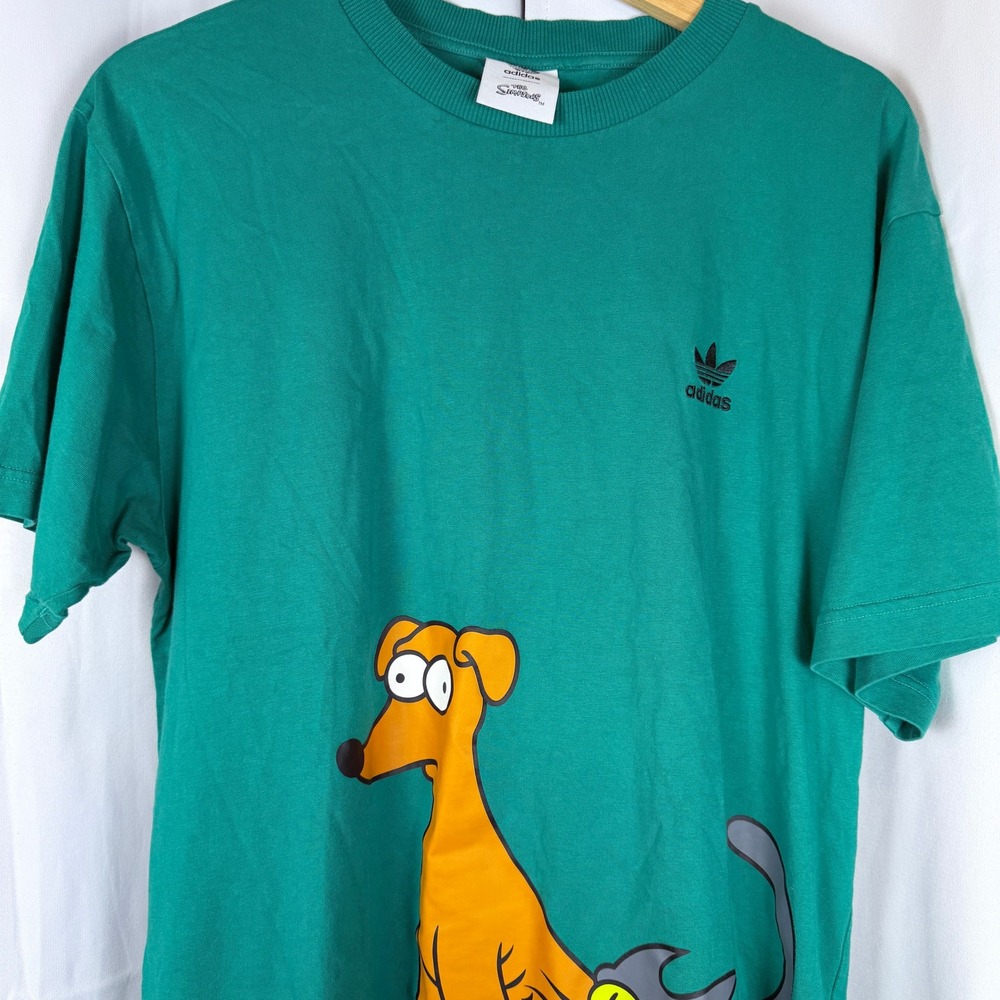 Adidas The Simpsons Santa's Little Helper Snowball II Green Tee IM8030 Mens L